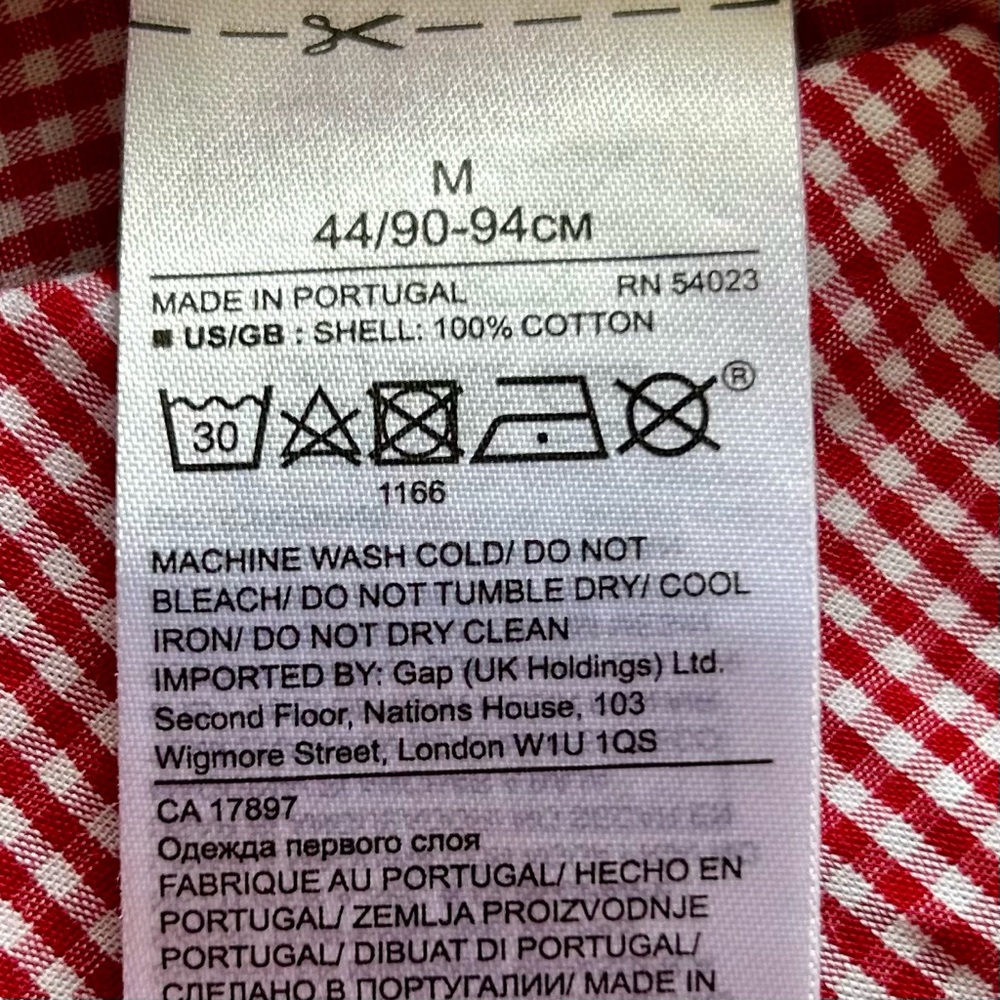 Banana Republic Red White Checked Blouse - Picture 7 of 8